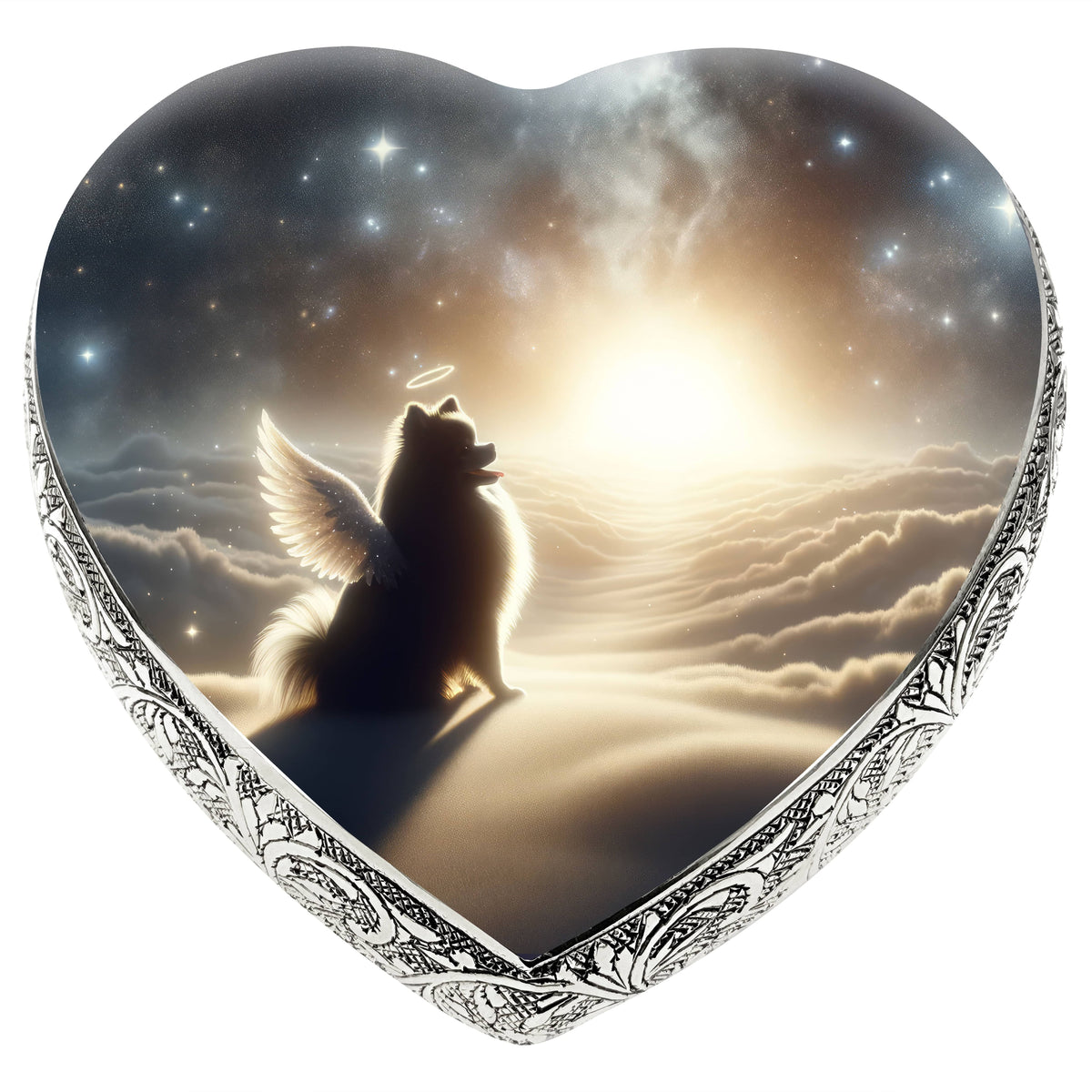Eternal Elegance Dog Urns Pomeranian - Twilight Haze Dog Urn