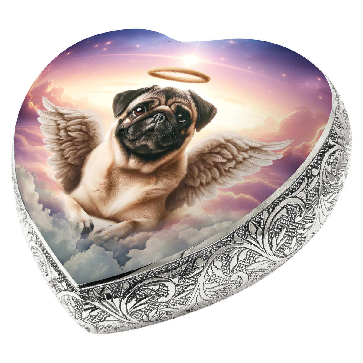 Eternal Elegance Dog Urns Pug - Angelic Atmosphere Dog Urn