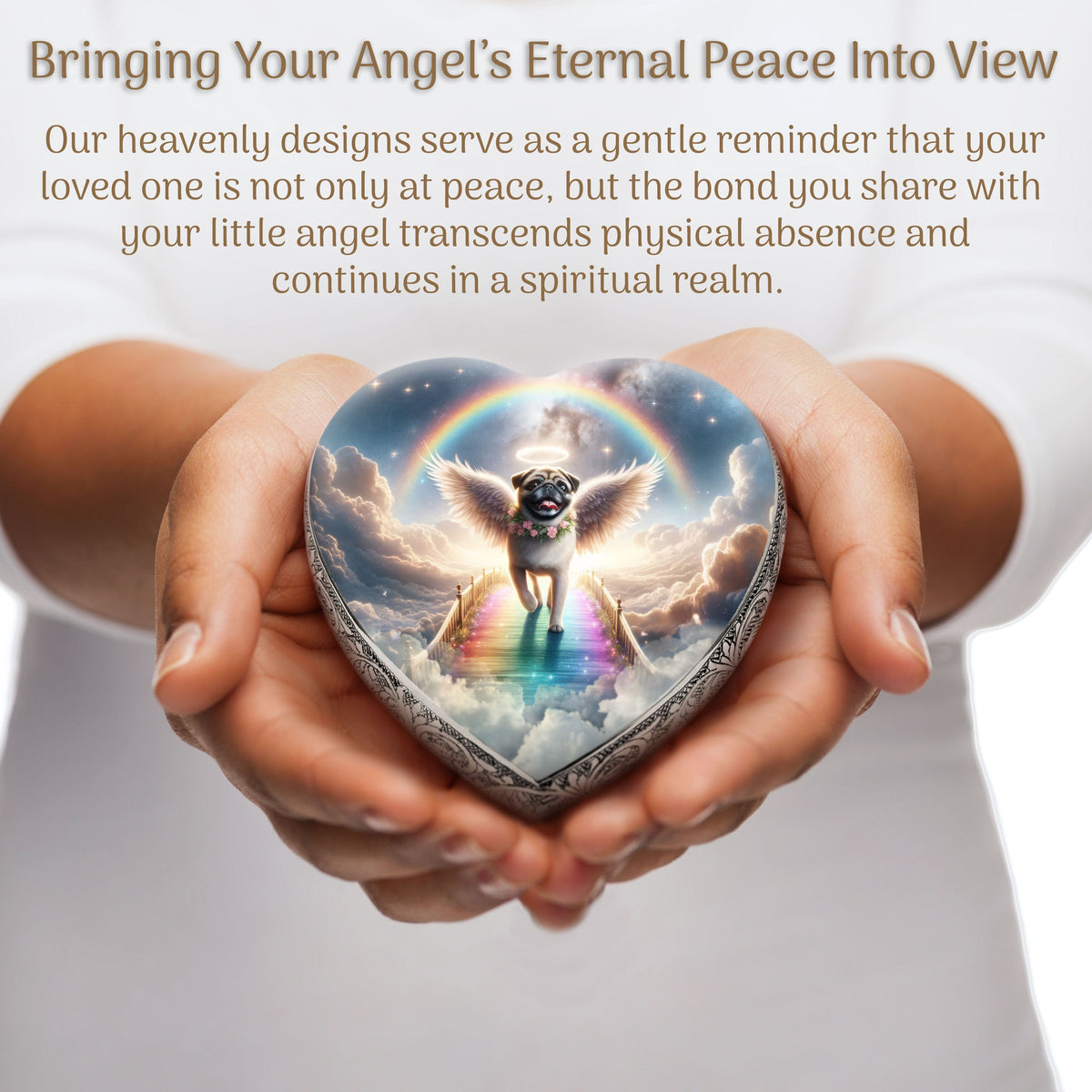 Eternal Elegance Dog Urns Pug - Rainbow Bridge Dog Urn