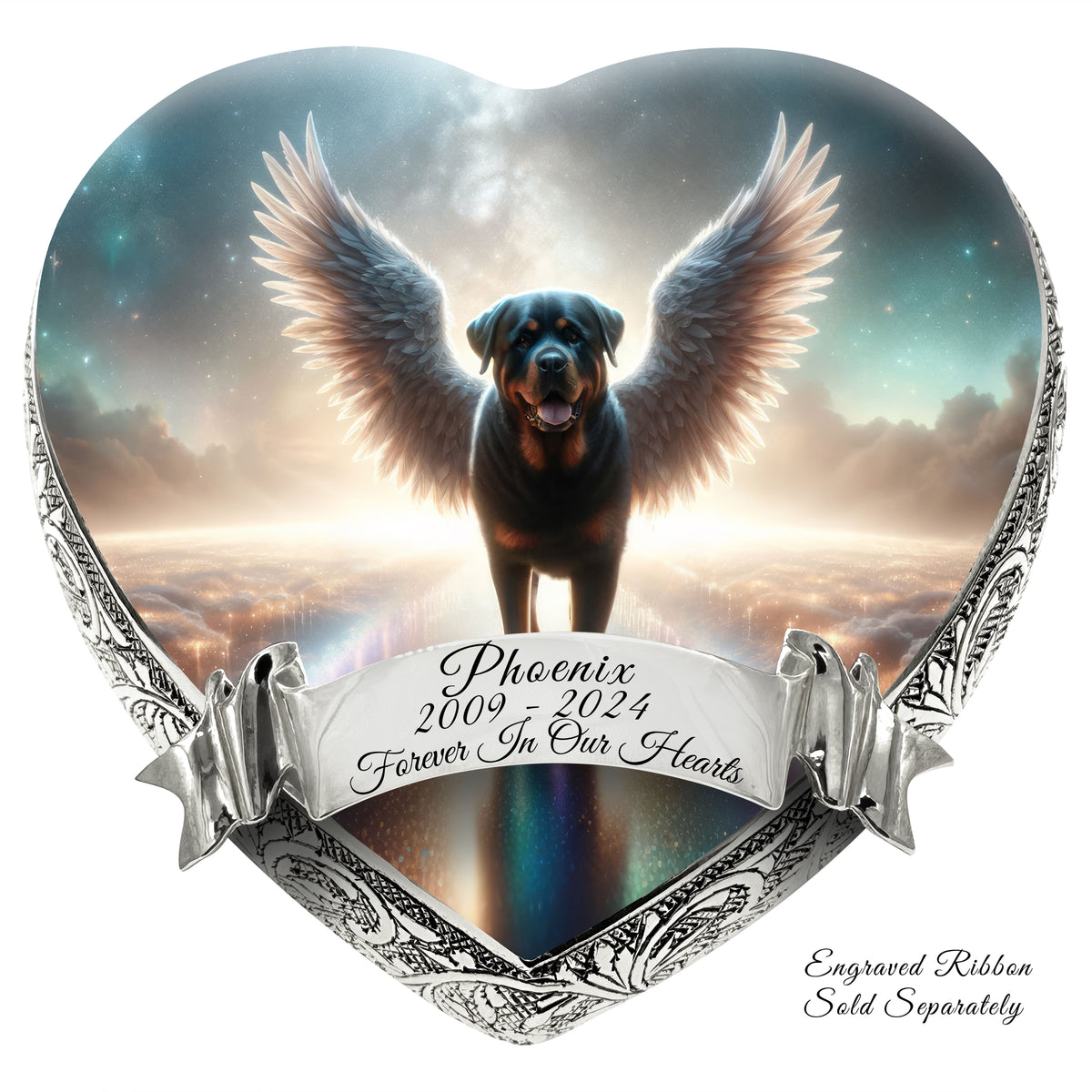 Eternal Elegance Dog Urns Rottweiler - Rainbow Bridge Dog Urn