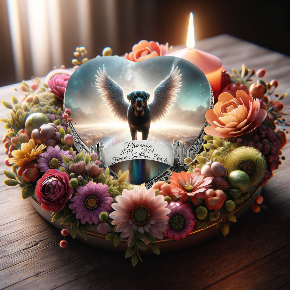 Eternal Elegance Dog Urns Rottweiler - Rainbow Bridge Dog Urn