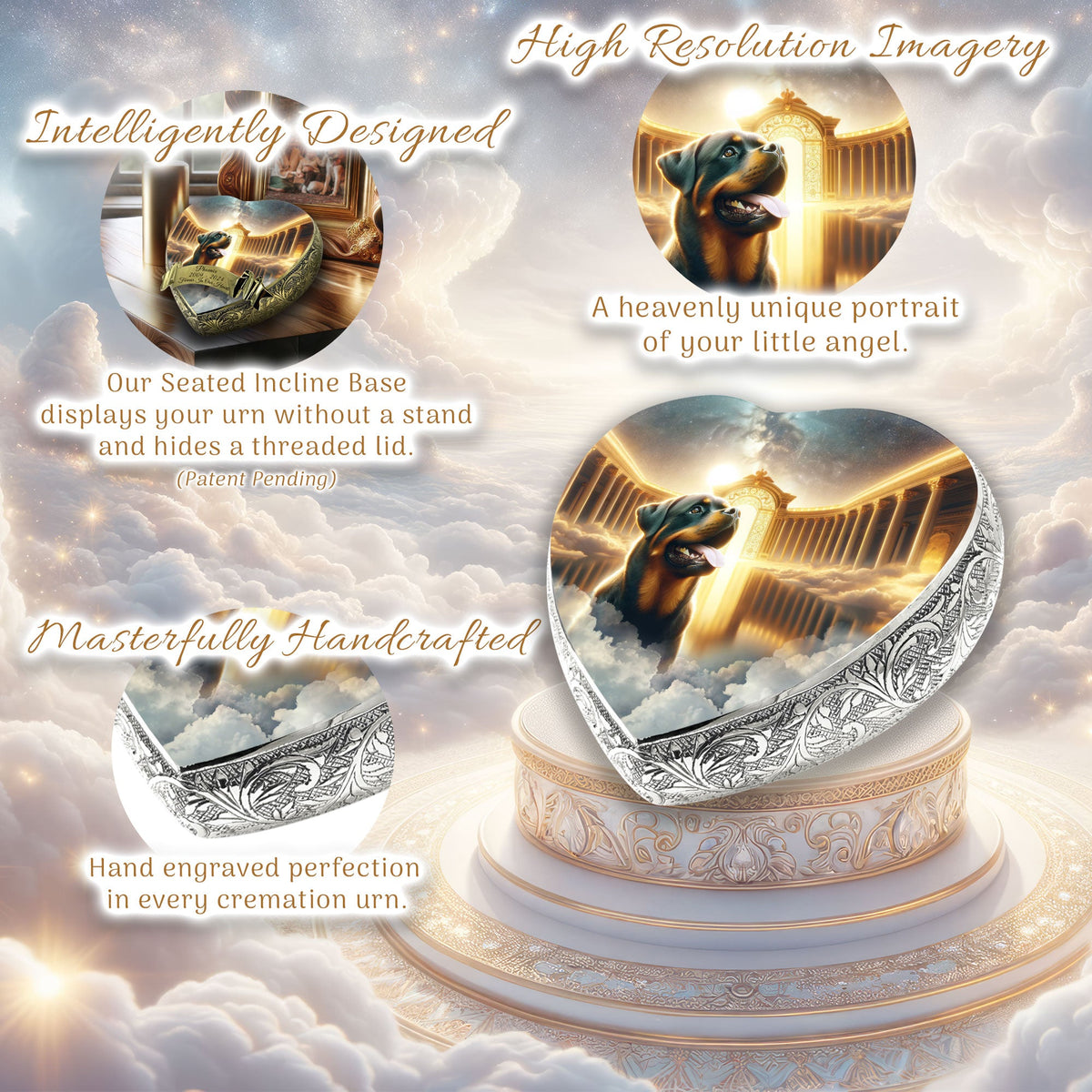 Eternal Elegance Dog Urns Rottweiler - Stellar Symphony Dog Urn
