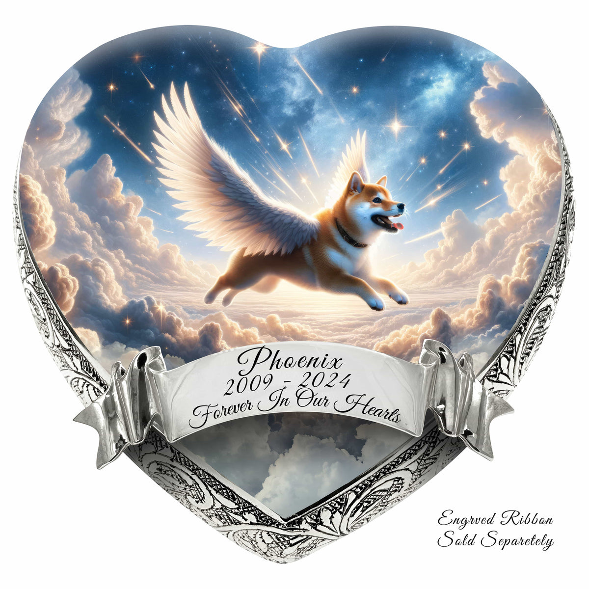 Eternal Elegance Dog Urns Shiba Inu - Astral Mist Dog Urn