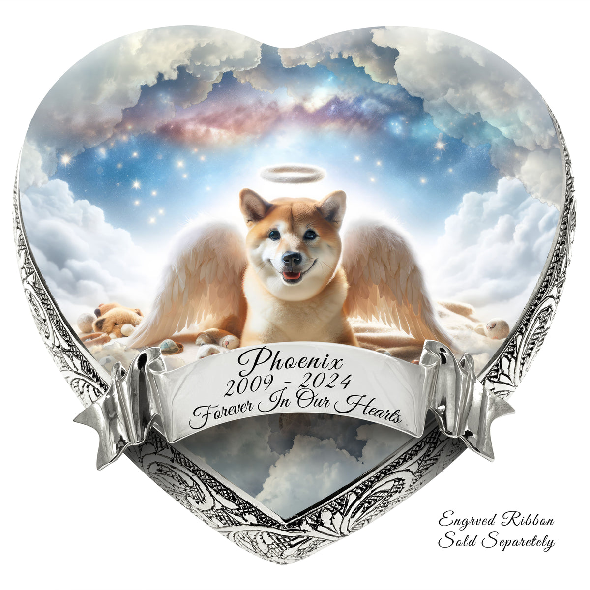 Eternal Elegance Dog Urns Shiba Inu - Cherubic Charm Dog Urn