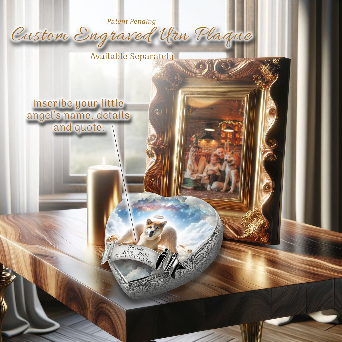 Eternal Elegance Dog Urns Shiba Inu - Cherubic Charm Dog Urn