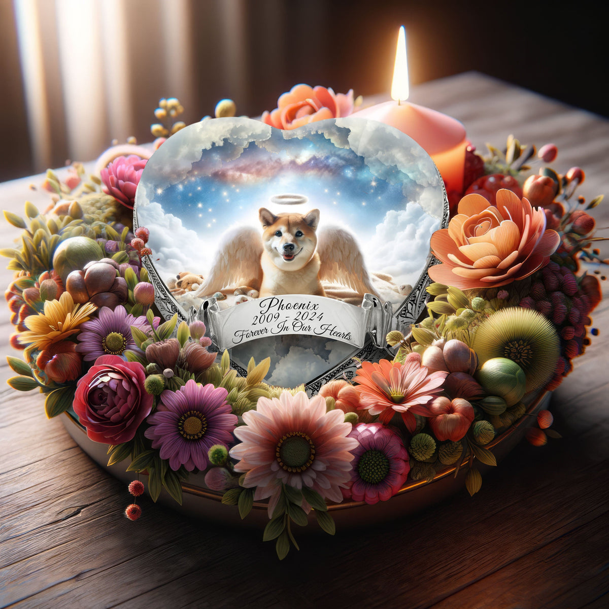 Eternal Elegance Dog Urns Shiba Inu - Cherubic Charm Dog Urn