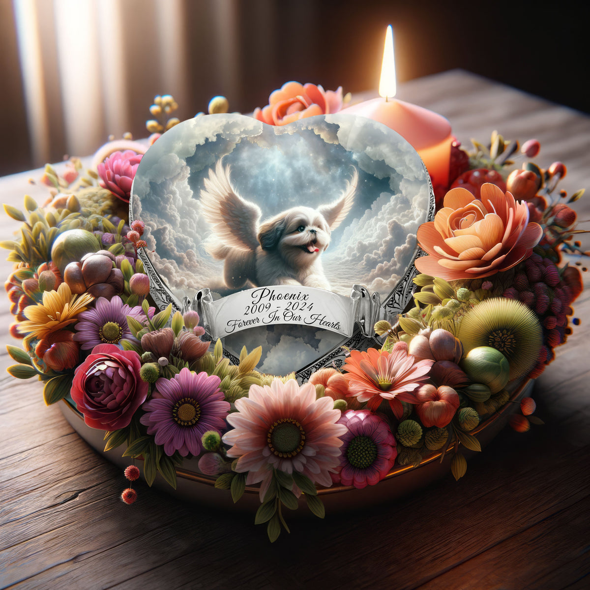 Eternal Elegance Dog Urns Shih Tzu - Cosmic Dawn Dog Urn