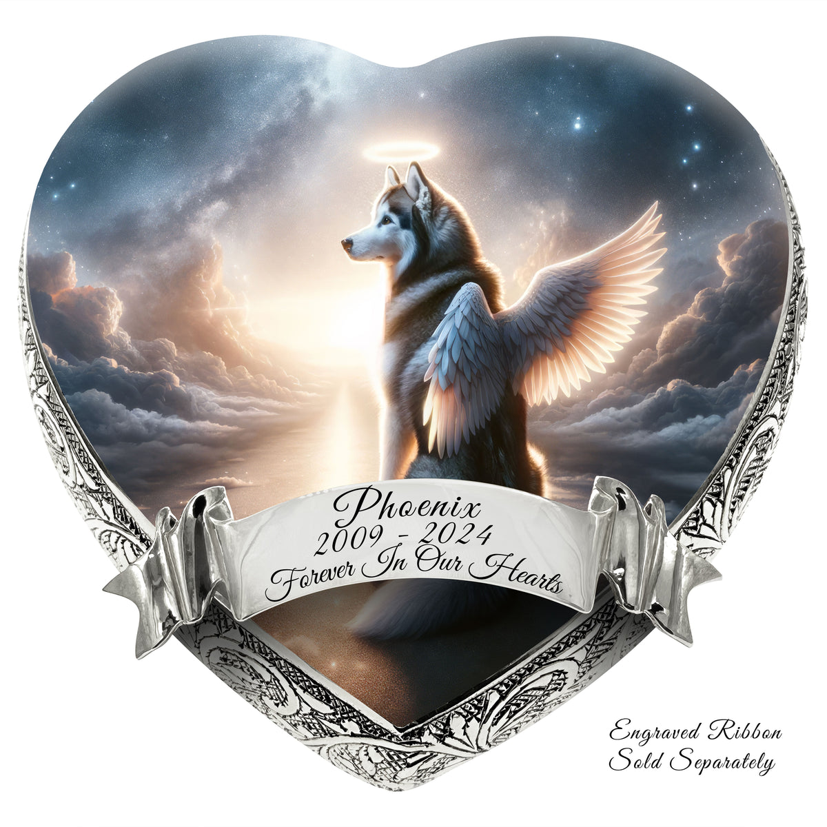 Eternal Elegance Dog Urns Siberian Husky - Divine Panorama Dog Urn