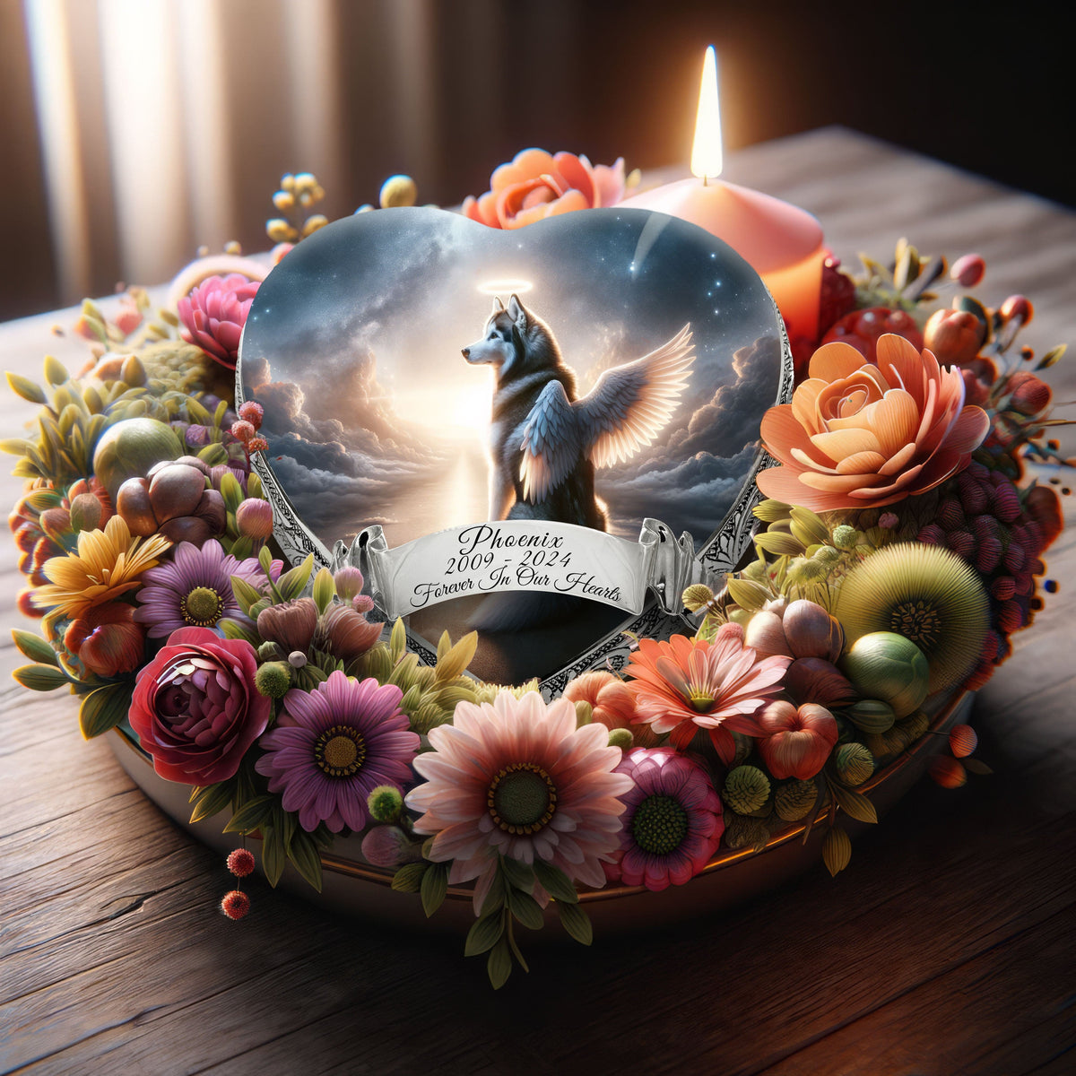 Eternal Elegance Dog Urns Siberian Husky - Divine Panorama Dog Urn