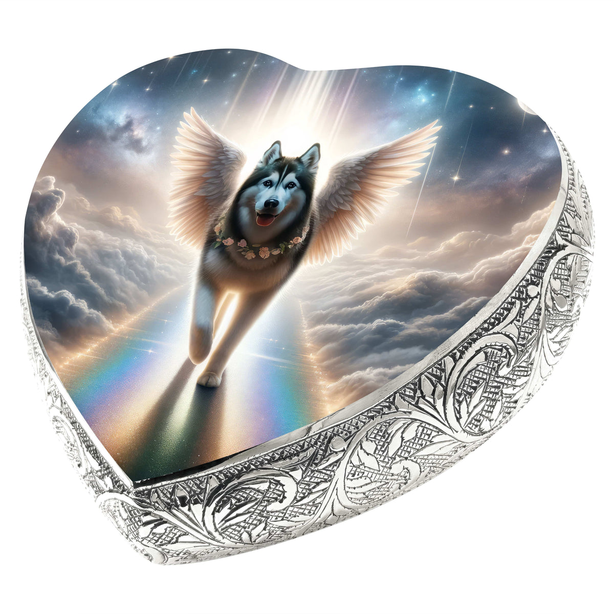 Eternal Elegance Dog Urns Siberian Husky - Rainbow Bridge Dog Urn
