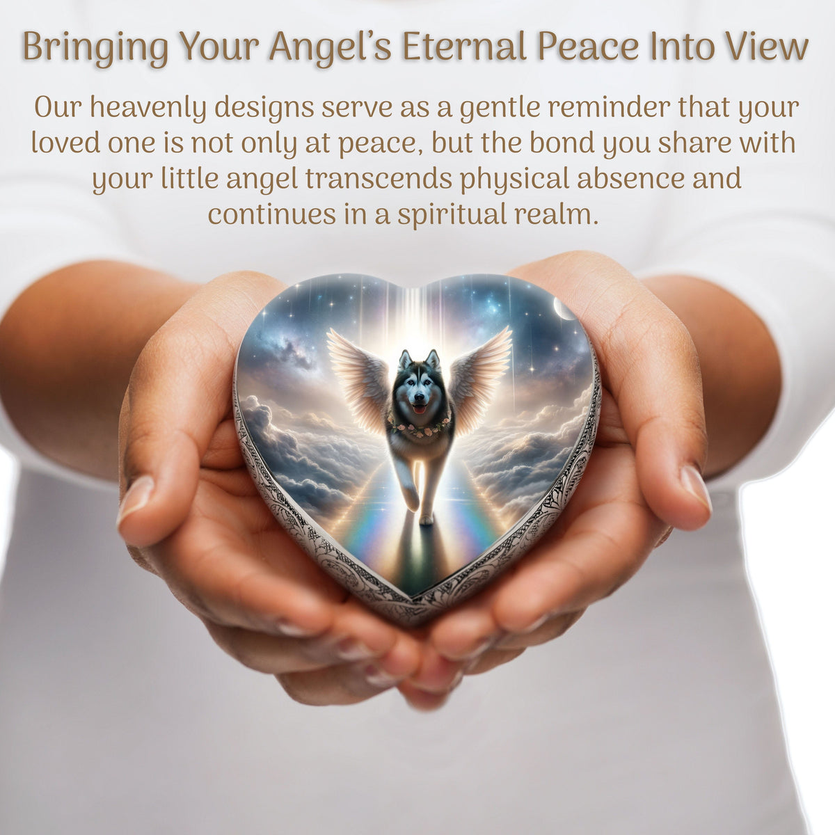 Eternal Elegance Dog Urns Siberian Husky - Rainbow Bridge Dog Urn