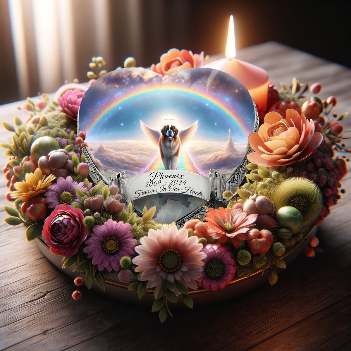 Eternal Elegance Dog Urns St Bernard - Rainbow Bridge Dog Urn