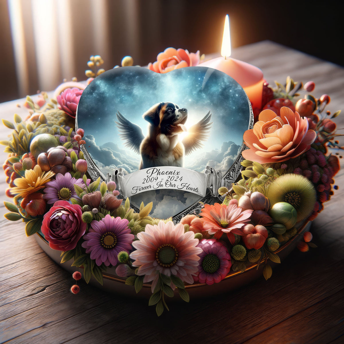 Eternal Elegance Dog Urns St Bernard - Twilight Haze Dog Urn
