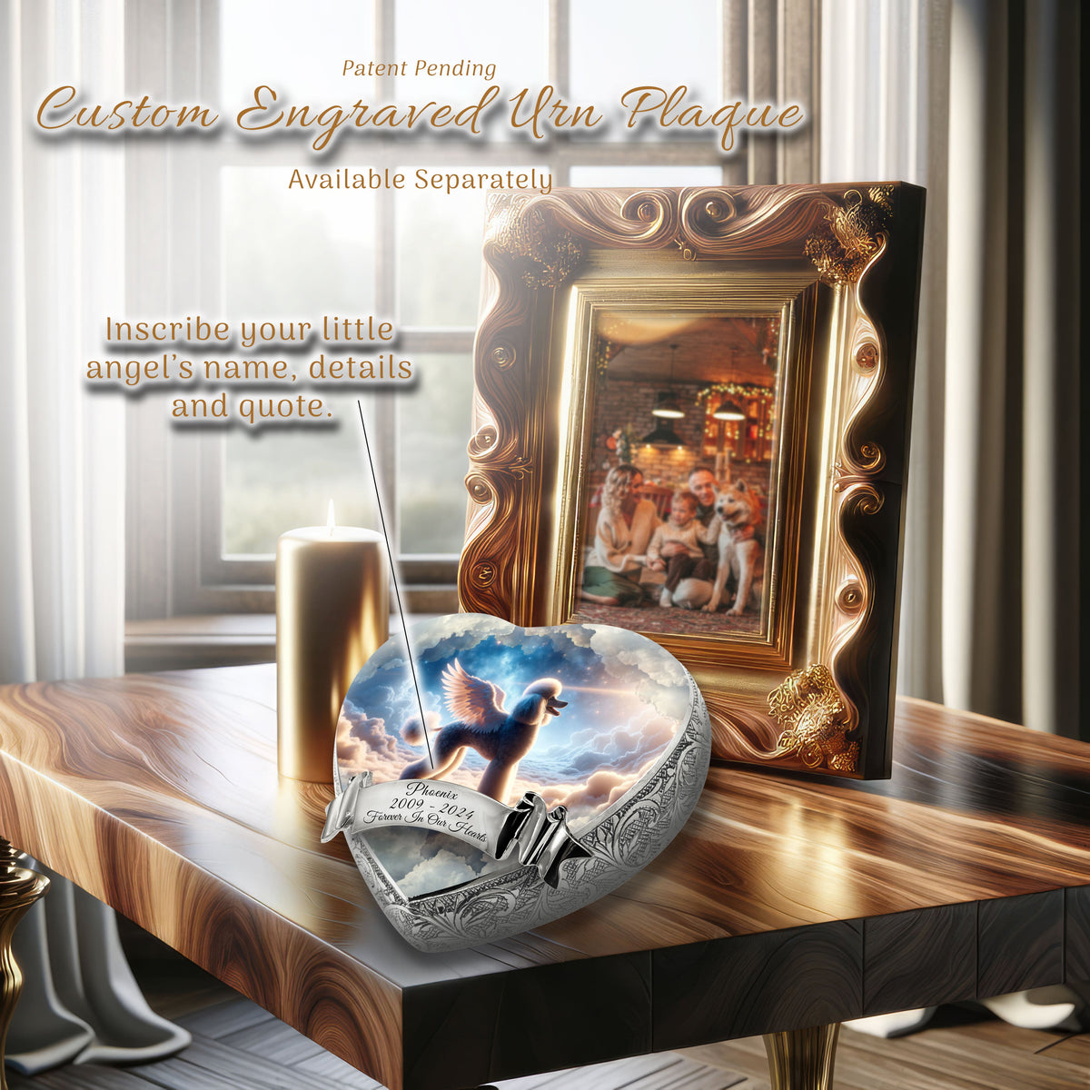 Eternal Elegance Dog Urns White Poodle - Galactic Grace Dog Urn