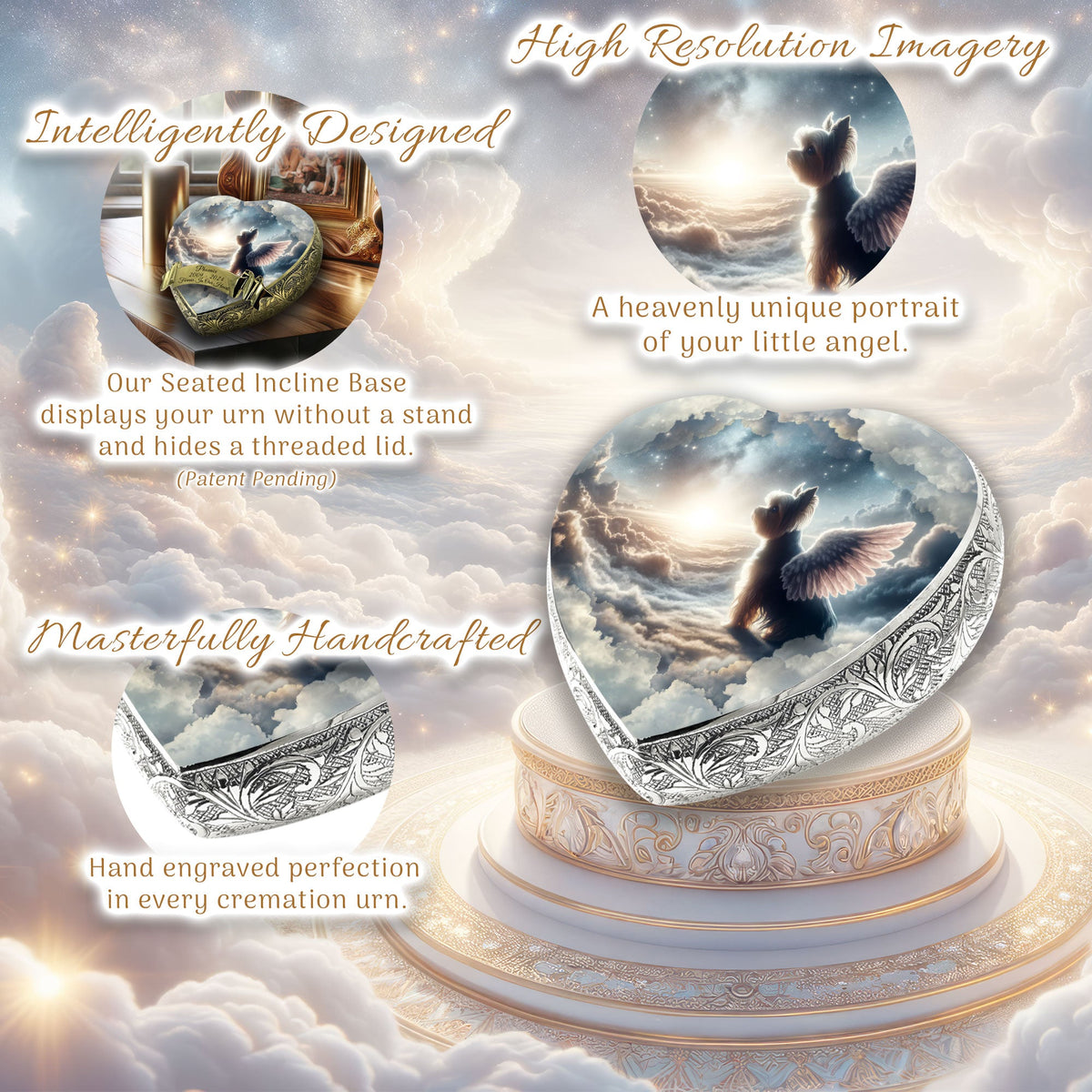 Eternal Elegance Dog Urns Yorkshire Terrier - Celestial Grandeur Dog Urn