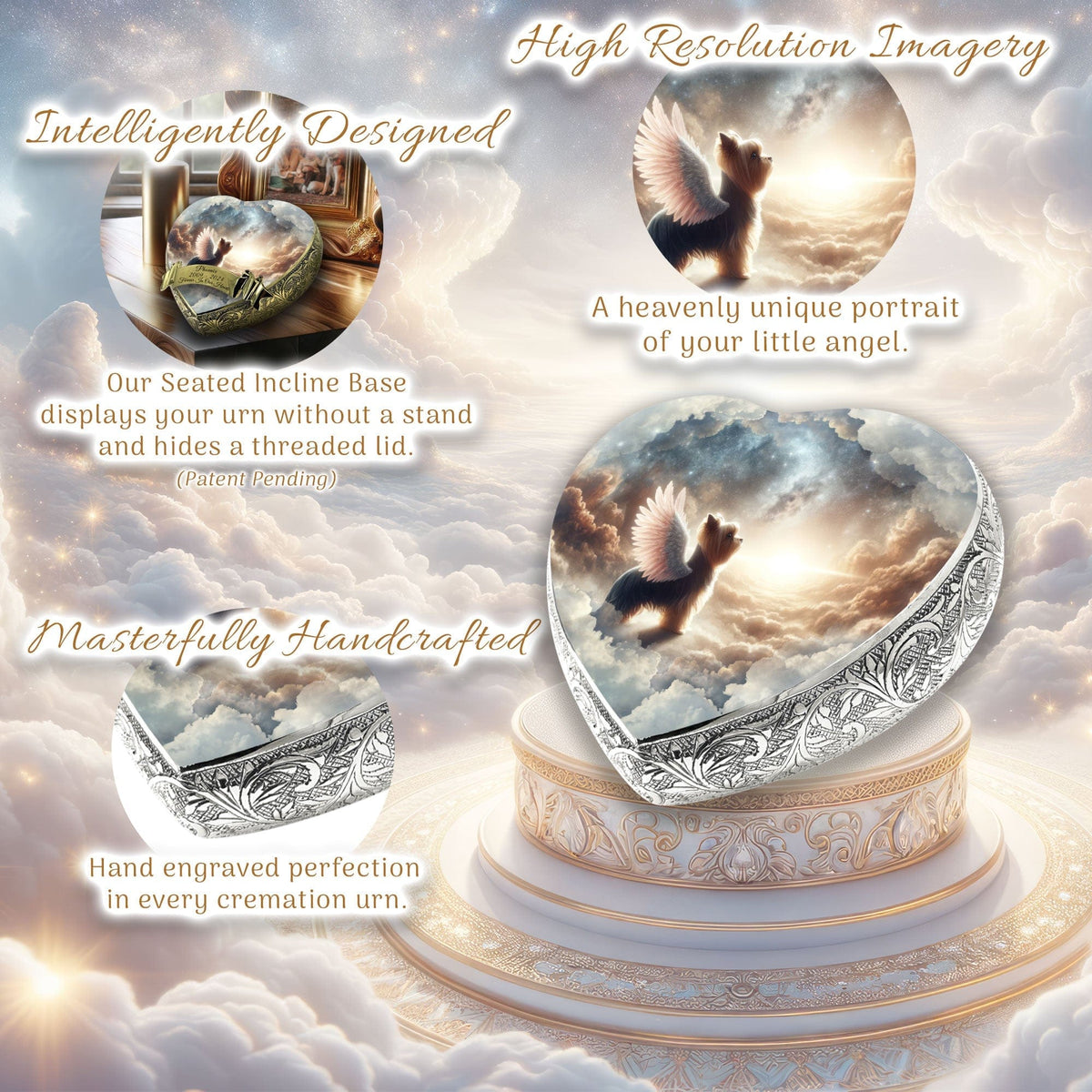 Eternal Elegance Dog Urns Yorkshire Terrier - Divine Landscape Dog Urn