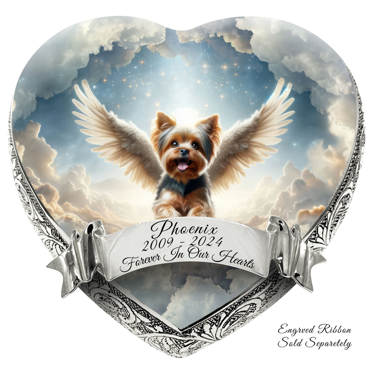 Eternal Elegance Dog Urns Yorkshire Terrier - Heavenly Glow Dog Urn