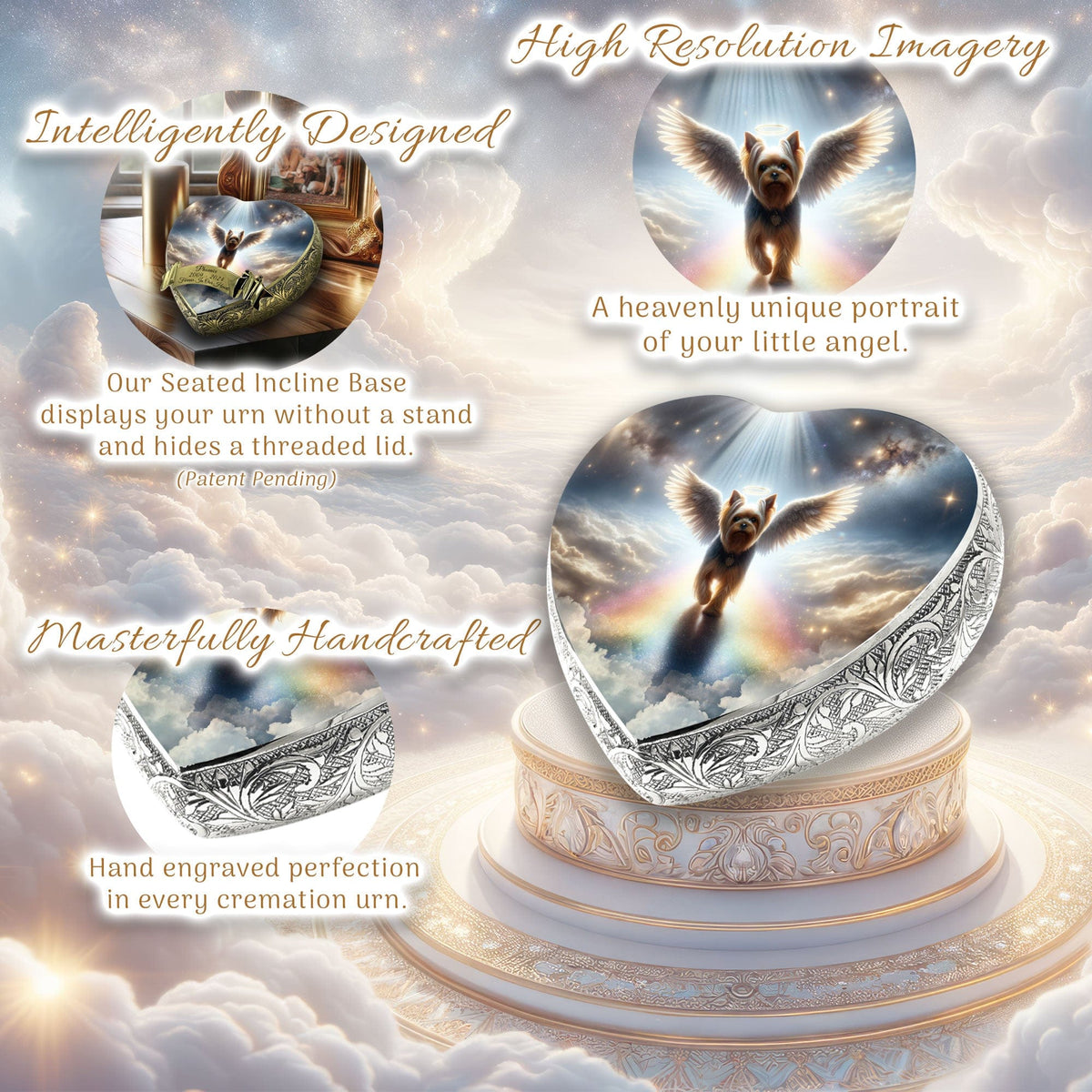 Eternal Elegance Dog Urns Yorkshire Terrier - Rainbow Bridge Dog Urn