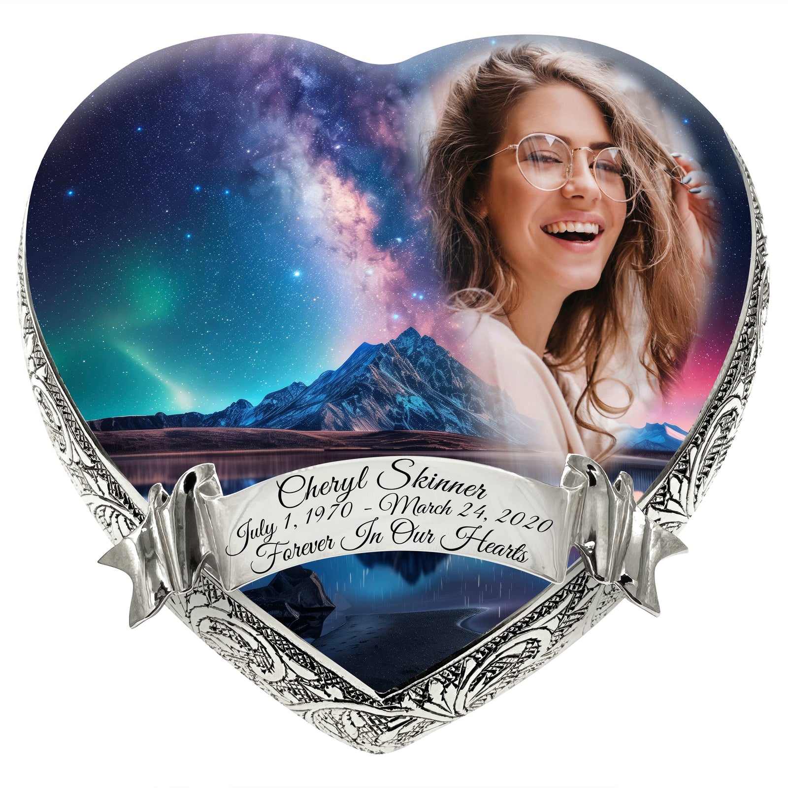 Eternal Elegance Urns for Ashes Keepsake Aurora Borealis Custom Cremation Urn