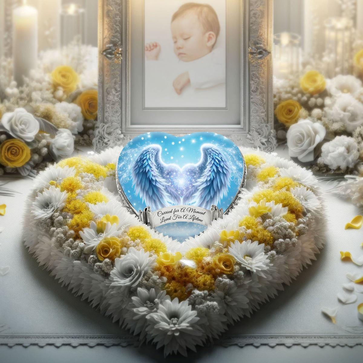 Eternal Elegance Urns for Babies Blue Angel Embrace Baby or Child Cremation Urn