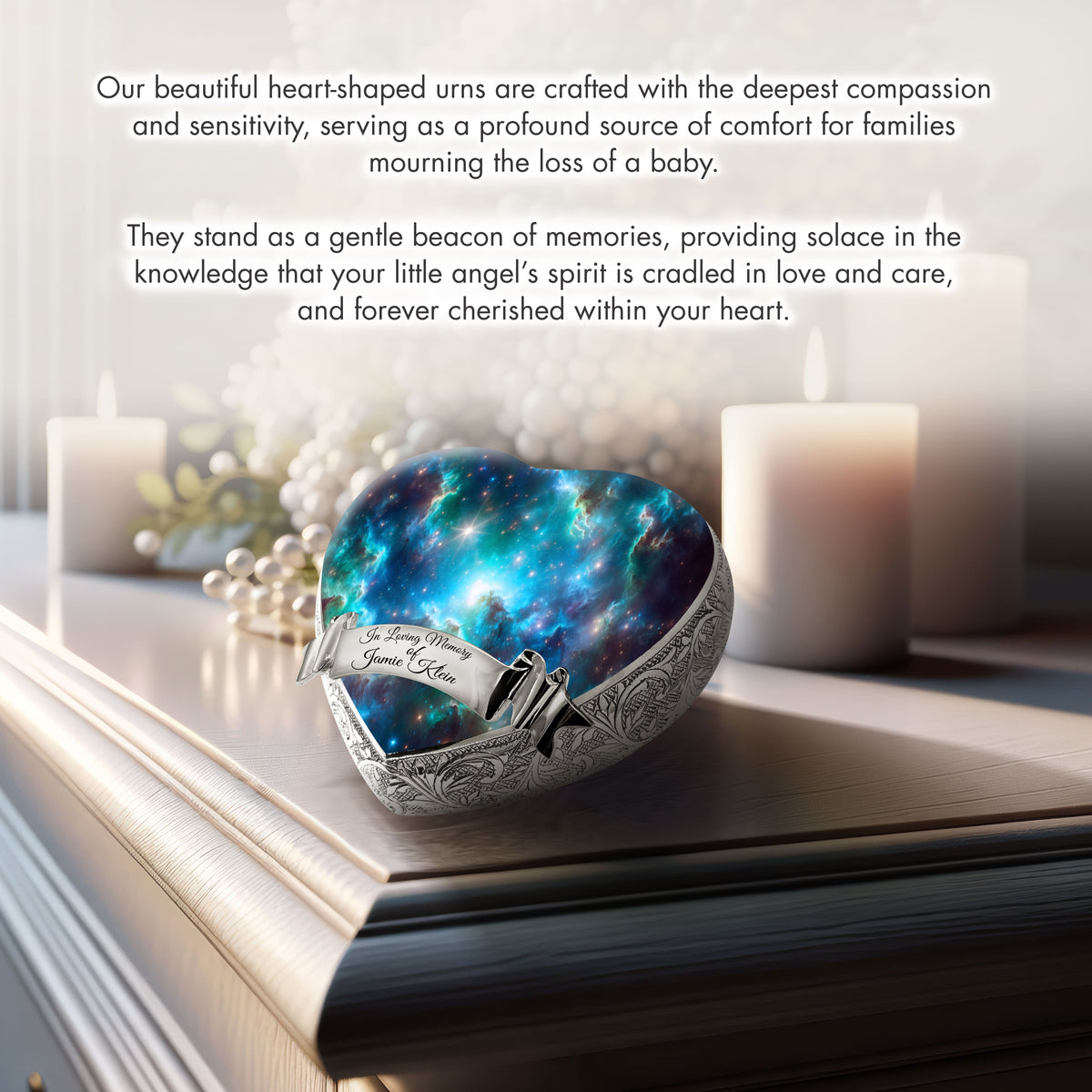 Eternal Elegance Urns for Babies Blue Galaxy Baby or Child Cremation Urn