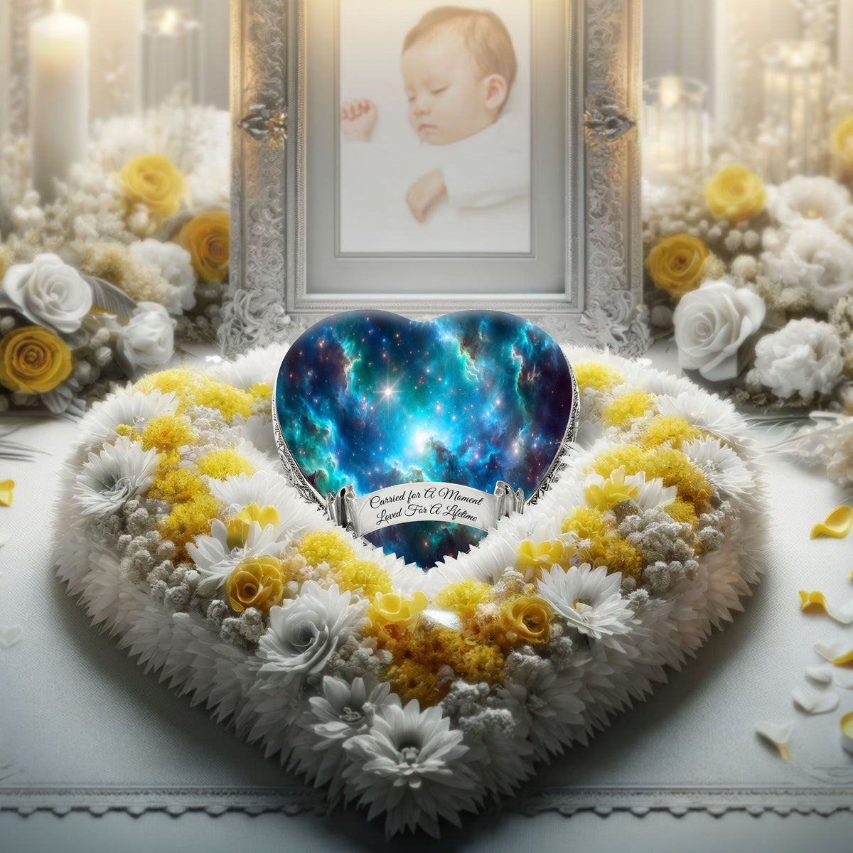 Eternal Elegance Urns for Babies Blue Galaxy Baby or Child Cremation Urn