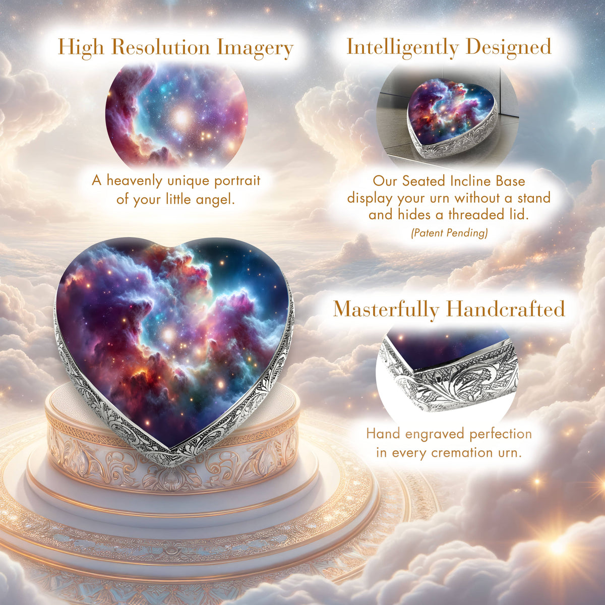Eternal Elegance Urns for Babies Cosmic Galaxy Baby or Child Cremation Urn