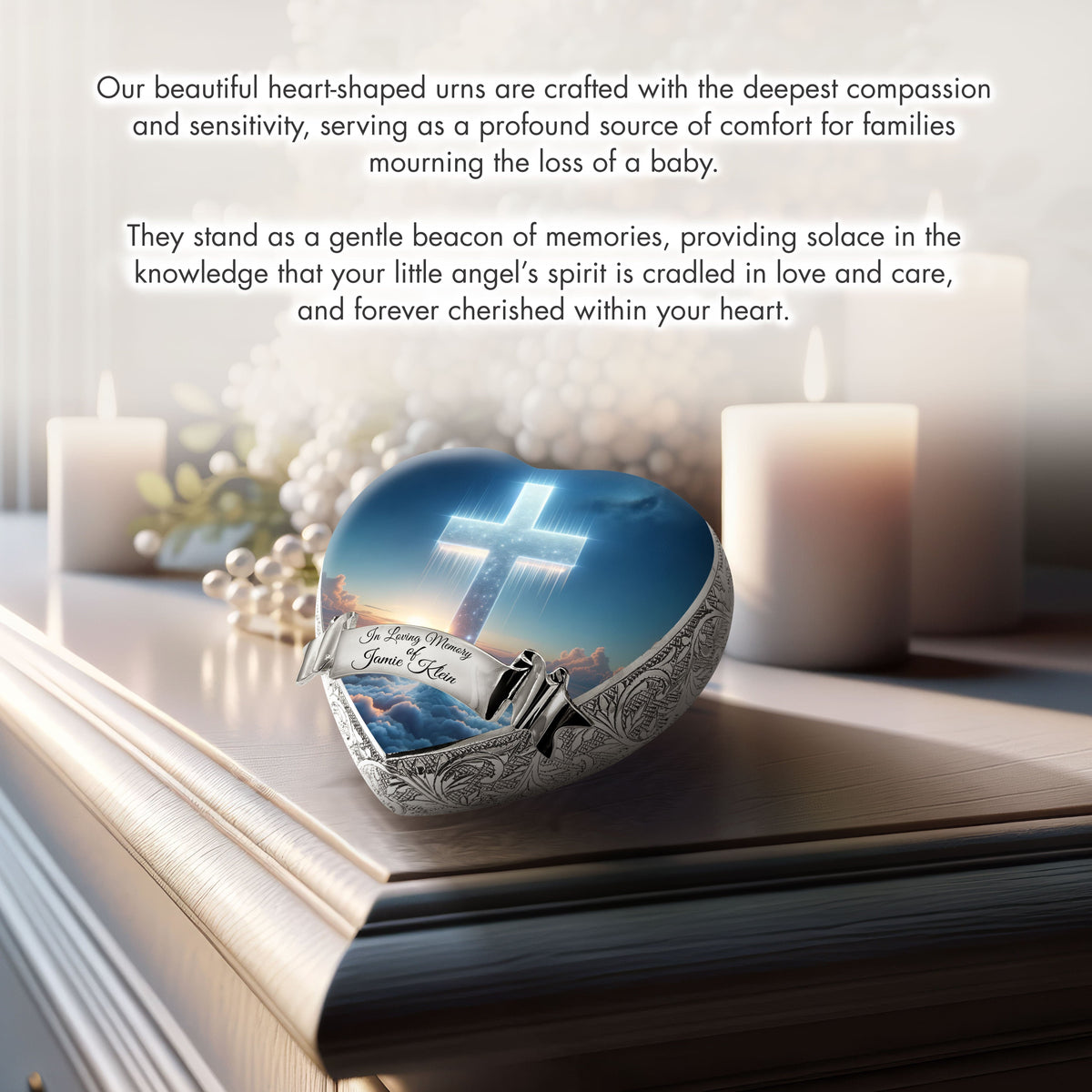 Eternal Elegance Urns for Babies Heavenly Cross Baby or Child Cremation Urn