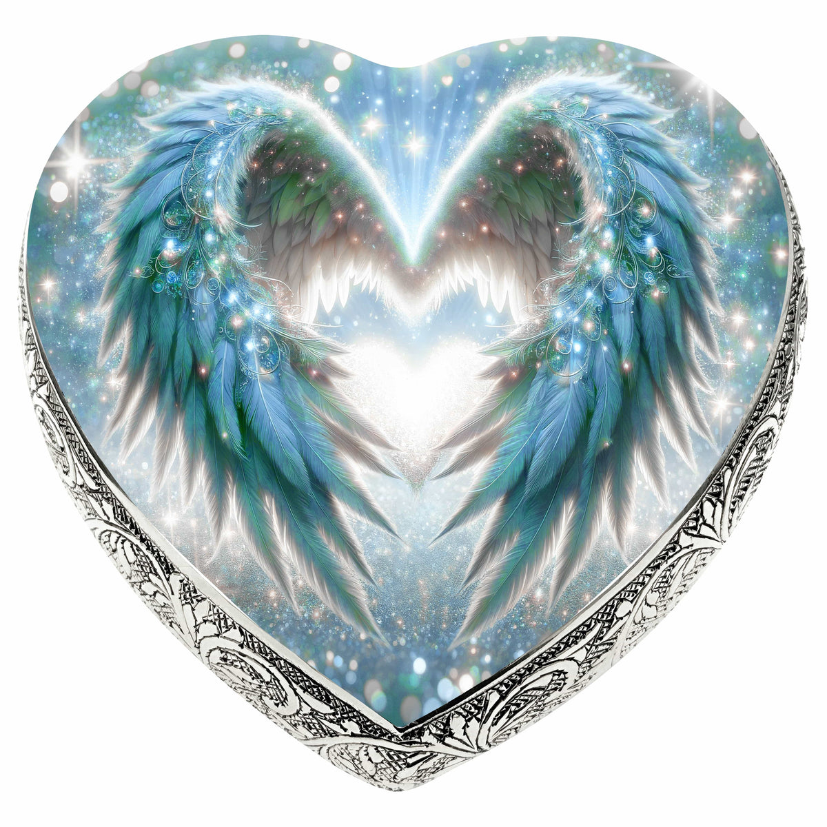 Eternal Elegance Urns for Babies Keepsake Teal Angel Embrace Baby or Child Cremation Urn