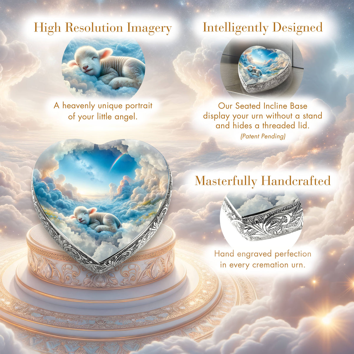 Eternal Elegance Urns for Babies Lamb of God Baby or Child Cremation Urn