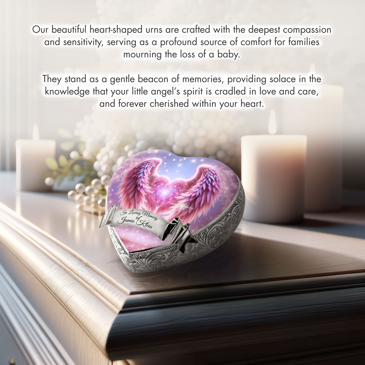Eternal Elegance Urns for Babies Pink Angel Embrace Baby or Child Cremation Urn