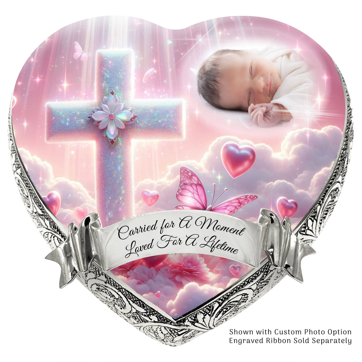 Eternal Elegance Urns for Babies Sacred Scenes Pink Cross Baby or Child Cremation Urn
