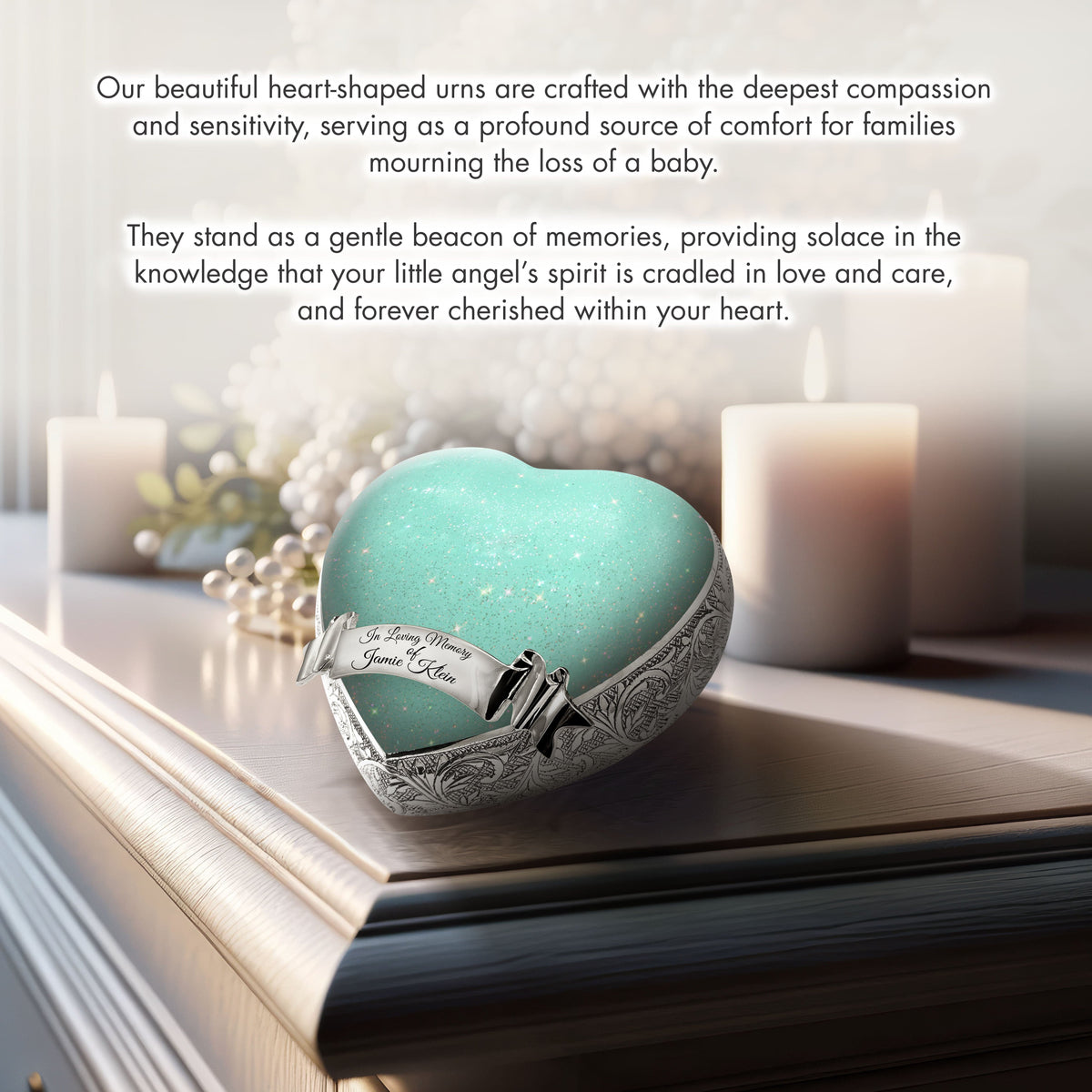 Eternal Elegance Urns for Babies Sparkly Green Baby or Child Cremation Urn