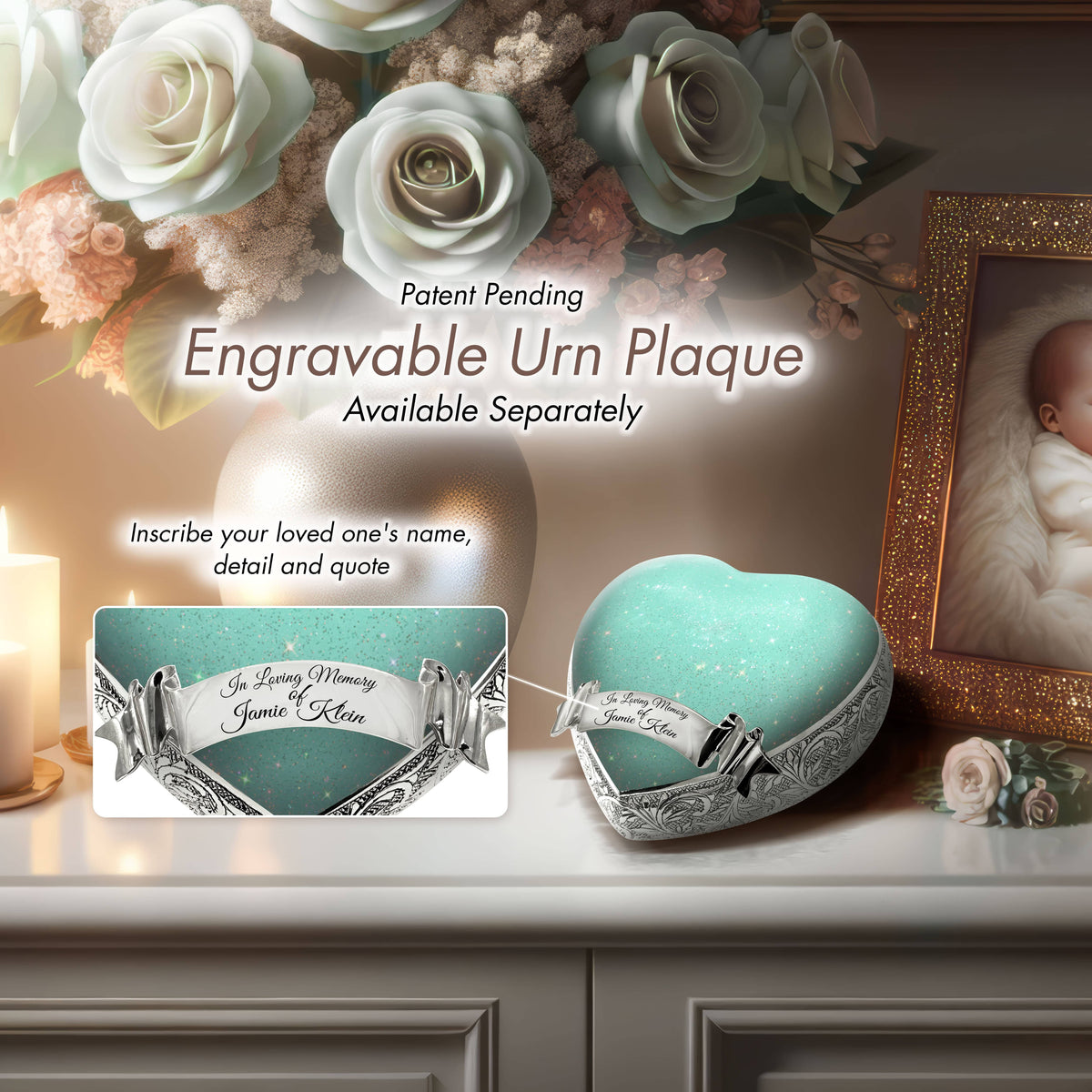 Eternal Elegance Urns for Babies Sparkly Green Baby or Child Cremation Urn