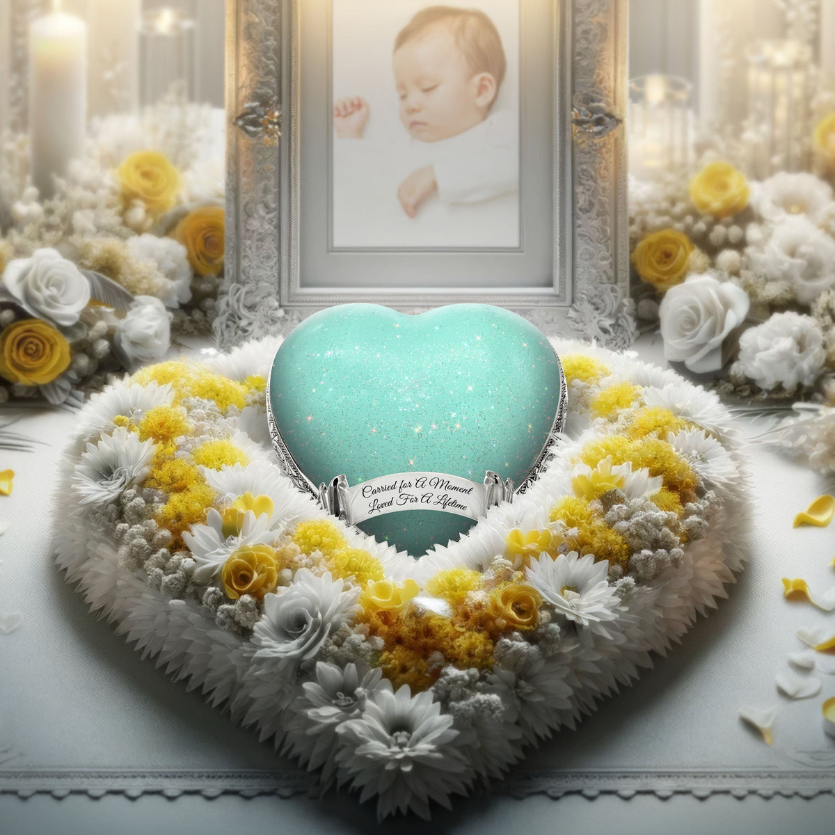Eternal Elegance Urns for Babies Sparkly Green Baby or Child Cremation Urn