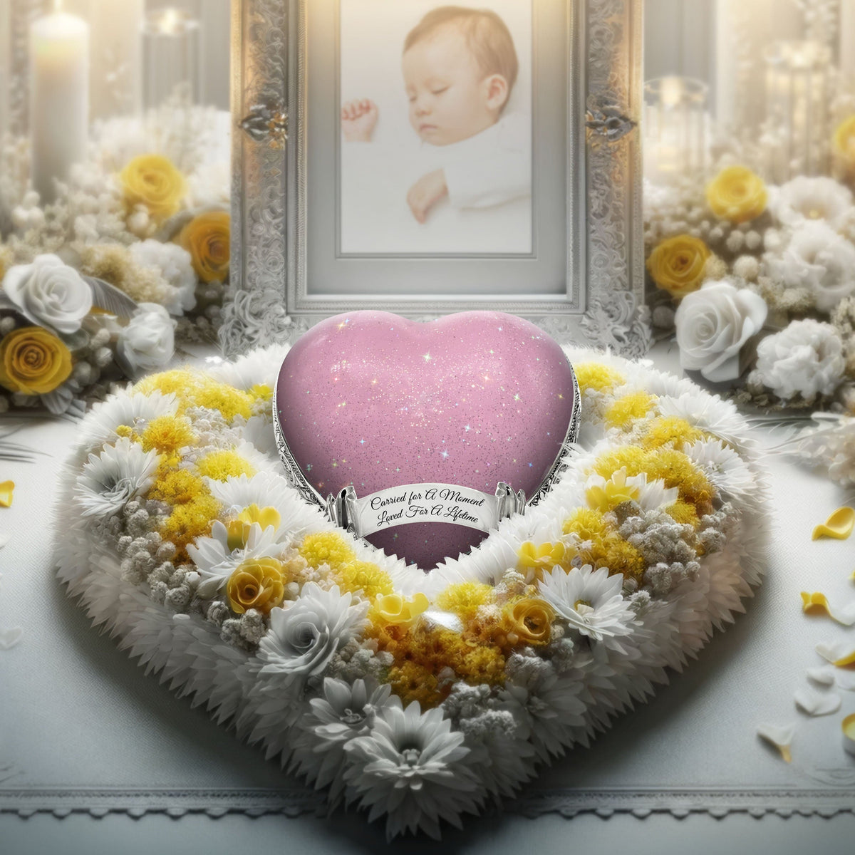 Eternal Elegance Urns for Babies Sparkly Pink Baby or Child Cremation Urn