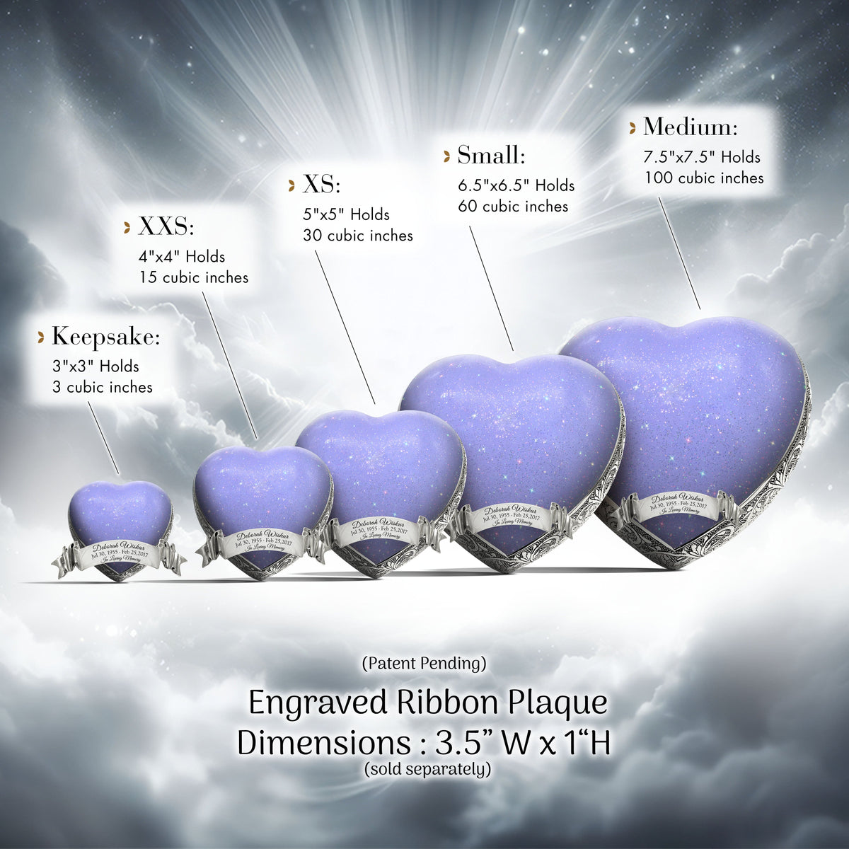 Eternal Elegance Urns for Babies Sparkly Purple Baby or Child Cremation Urn