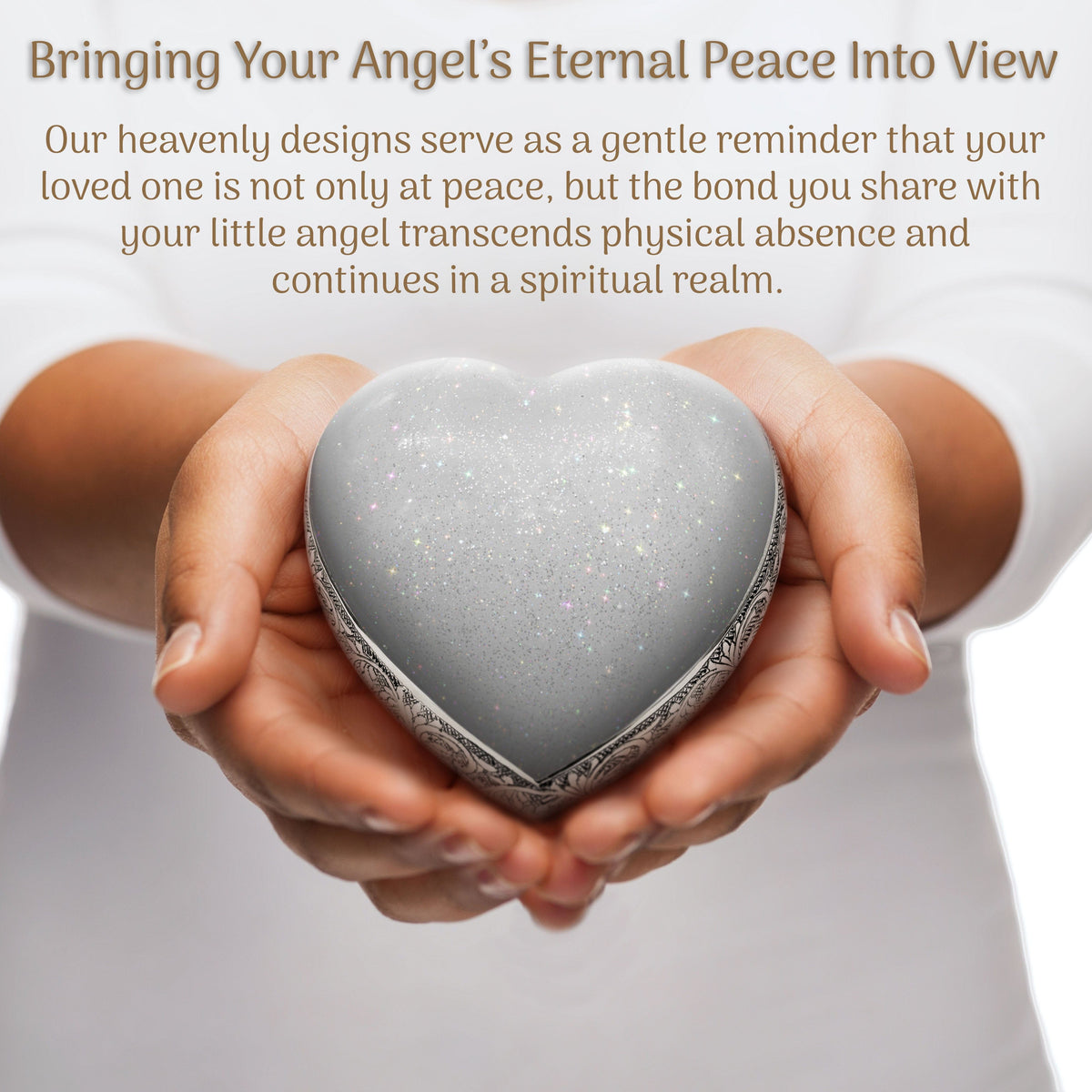 Eternal Elegance Urns for Babies Sparkly White Baby or Child Cremation Urn