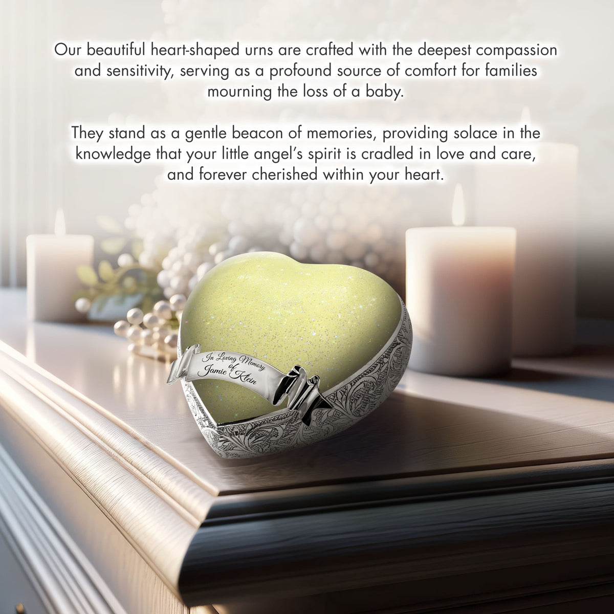 Eternal Elegance Urns for Babies Sparkly Yellow Baby or Child Cremation Urn
