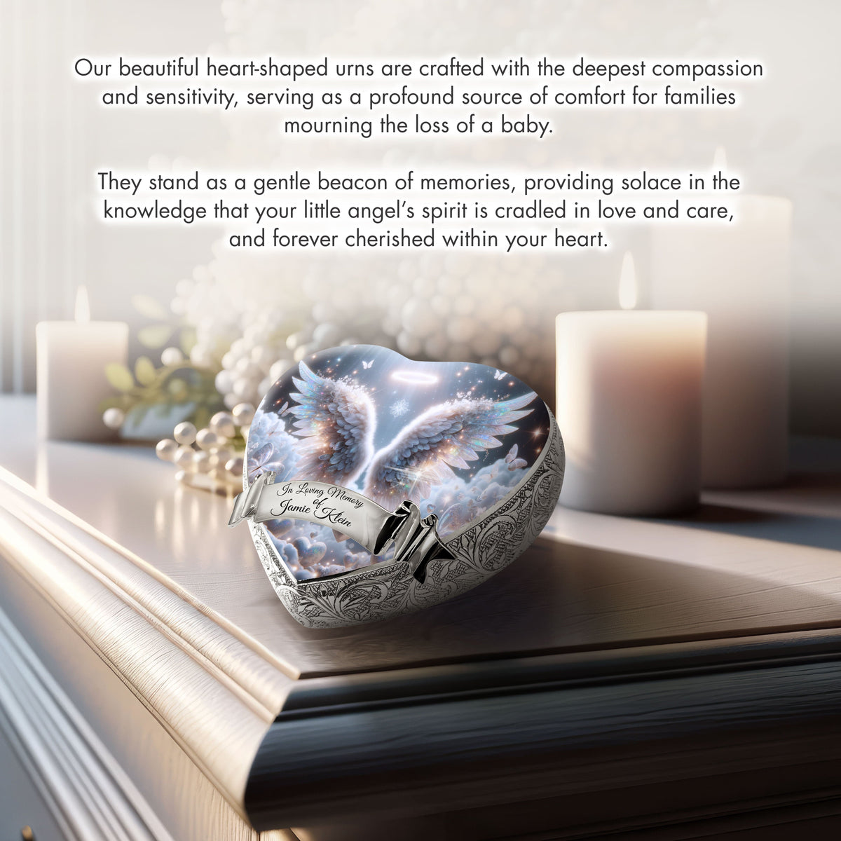 Eternal Elegance Urns for Babies White Free Angel Baby or Child Cremation Urn