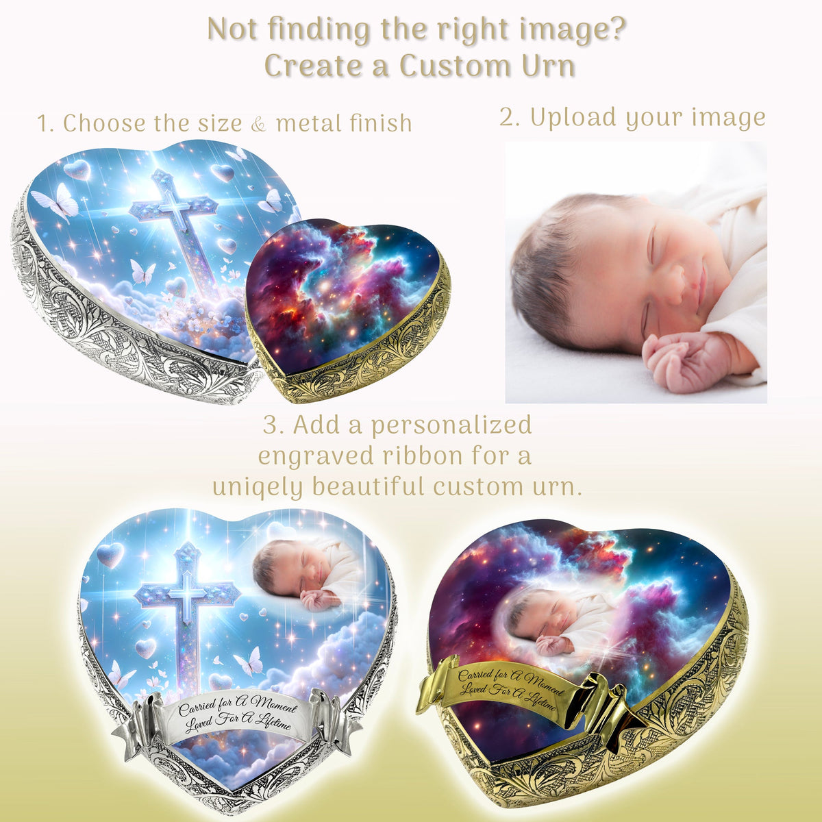 Eternal Elegance Urns for Babies Yellow Free Angel Baby or Child Cremation Urn