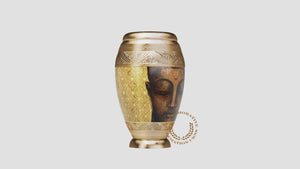 Golden Buddha Cremation Urns
