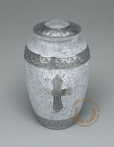 Love of Christ White Cross Cremation Urns
