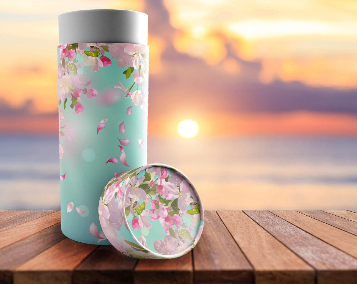 Commemorative Cremation Urns Along the Breeze Biodegradable & Eco Friendly Burial or Scattering Urn / Tube