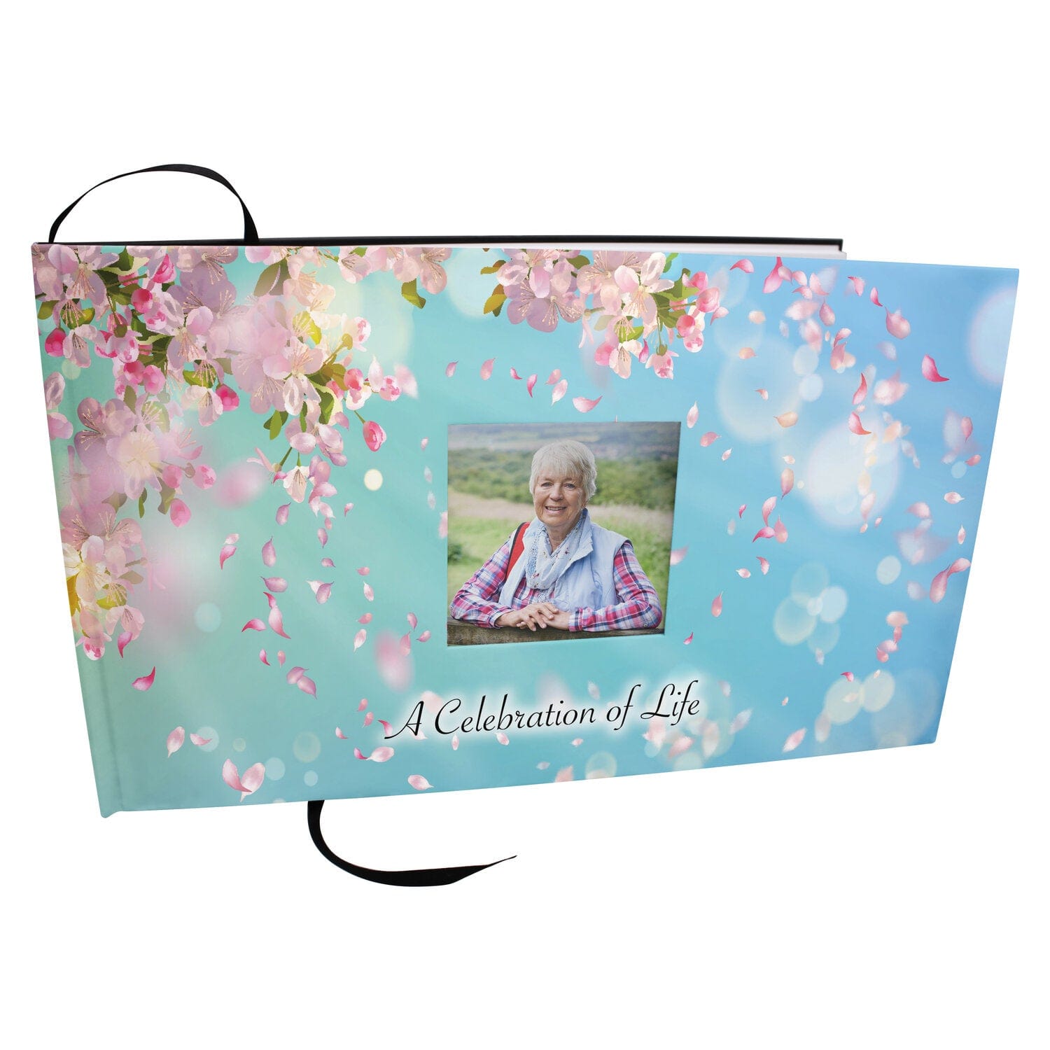 Commemorative Cremation Urns Along the Breeze Matching Themed 'Celebration of Life' Guest Book for Funeral or Memorial Service