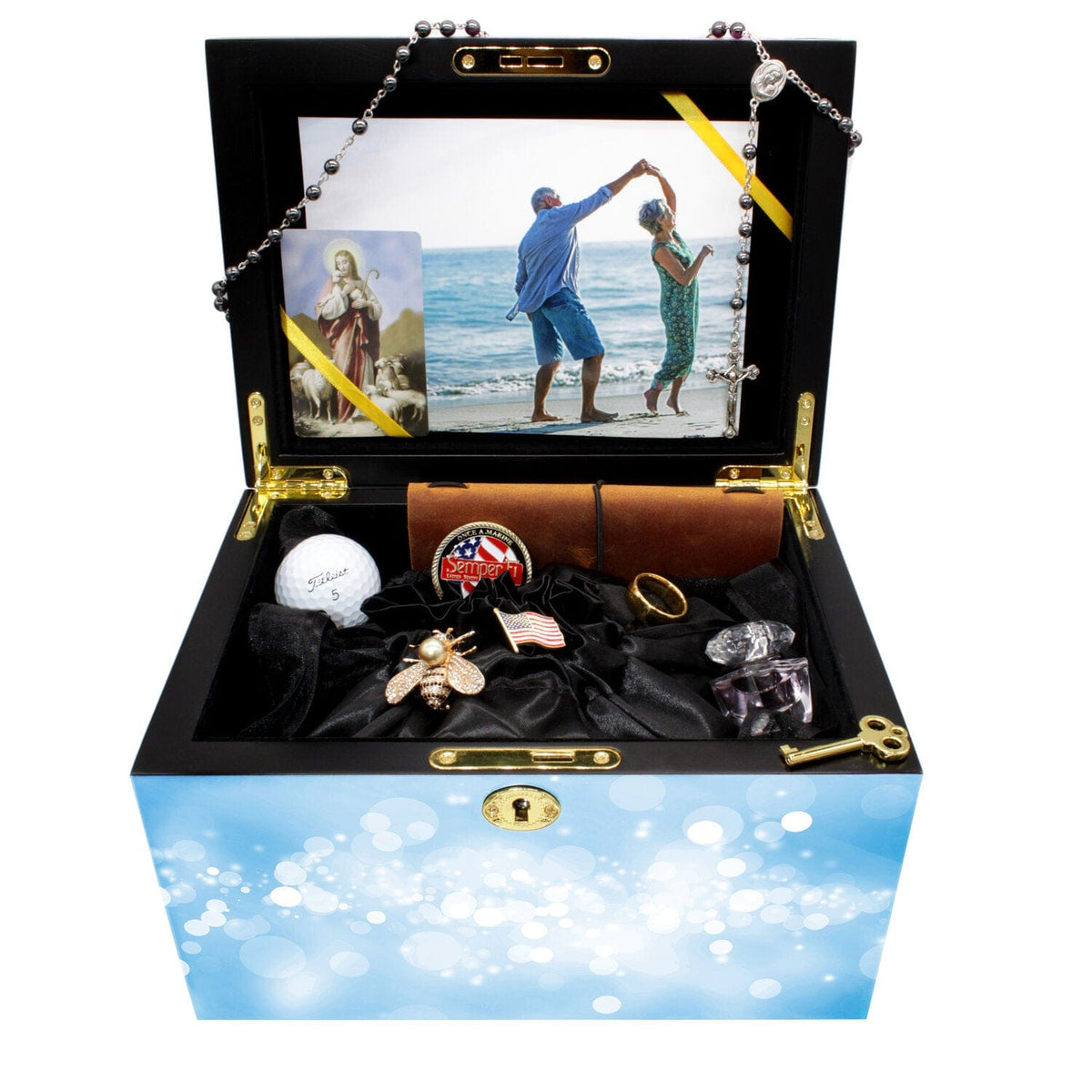 Commemorative Cremation Urns Angel of Mine (Blue) Memorial Collection Chest Cremation Urn