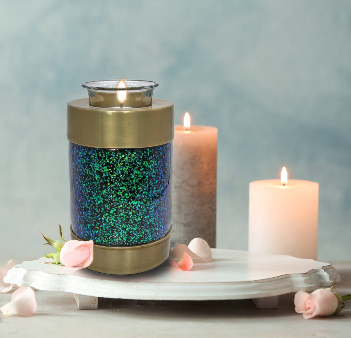 Commemorative Cremation Urns Atlantis Shimmering Light Cremation Urn