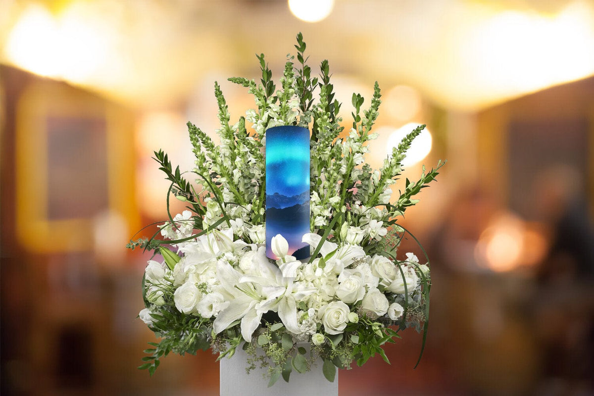Commemorative Cremation Urns Aurora Borealis - Biodegradable & Eco Friendly Burial or Scattering Urn / Tube