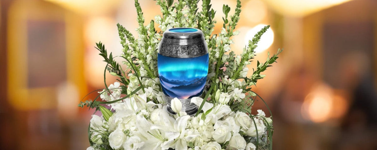 Commemorative Cremation Urns Aurora Borealis Cremation Urn