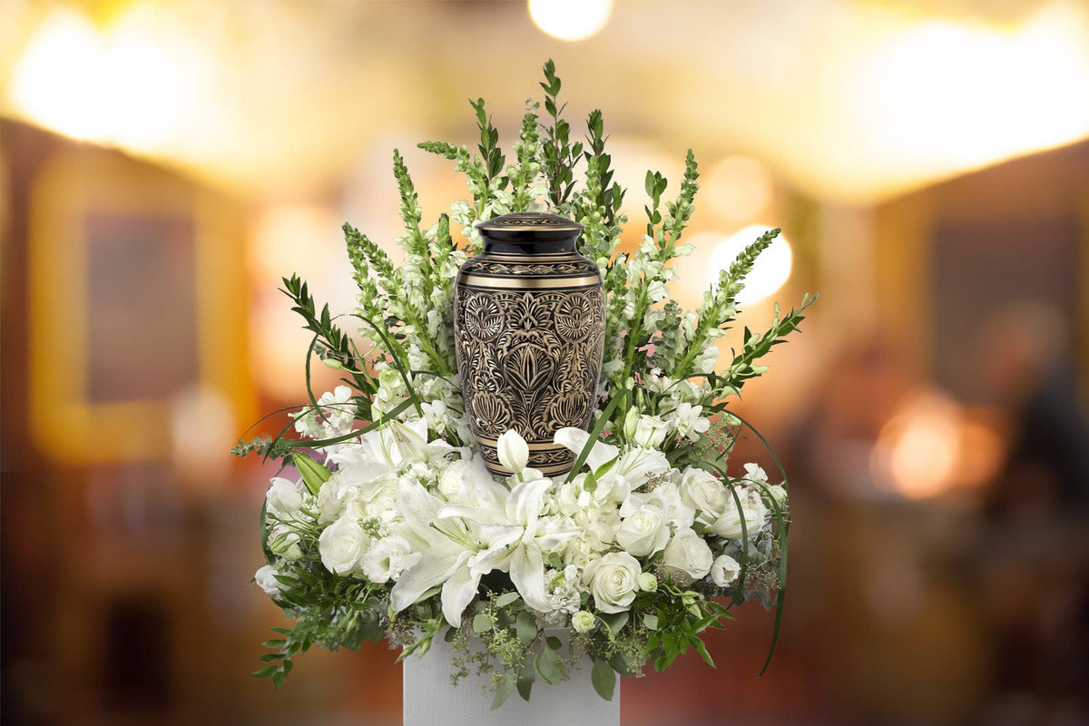 Commemorative Cremation Urns Black Majestic Radiance Cremation Urn